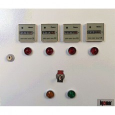 ΜΕΤΑΛΛΙΚΟΣ ΠΙΝΑΚΑΣ ΩΡΟΜΕΤΡΗΤΩΝ ΑΥΤΟΝΟΜΙΑΣ ΘΕΡΜΑΝΣΗΣ ΜΕ ΡΕΛΕ 4Δ, 4Κ