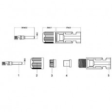 ΒΥΣΜΑ ΣΥΝΔΕΣΗΣ ΦΩΤΟΒΟΛΤΑΪΚΩΝ ΑΡΣΕΝΙΚΟ ΤΥΠΟΥ MC-4 (4-6mm2) 1000V