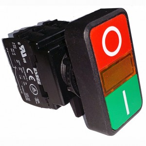 DOUBLE BUTTON LED 1ΝΟ+1ΝC 230V