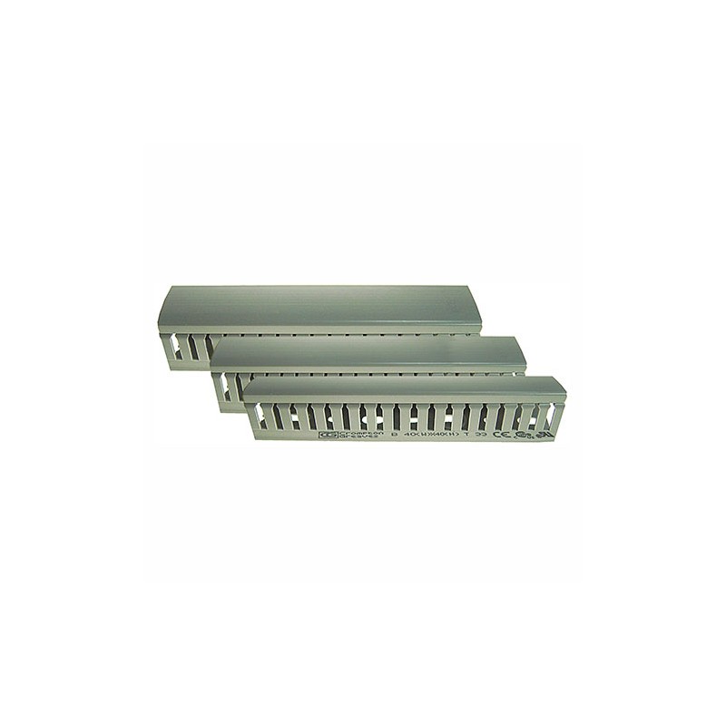 A TYPE CABLE DUCTS THIN SLOT 15 X 15 COLOUR :GREY-GREEN & HOLES A